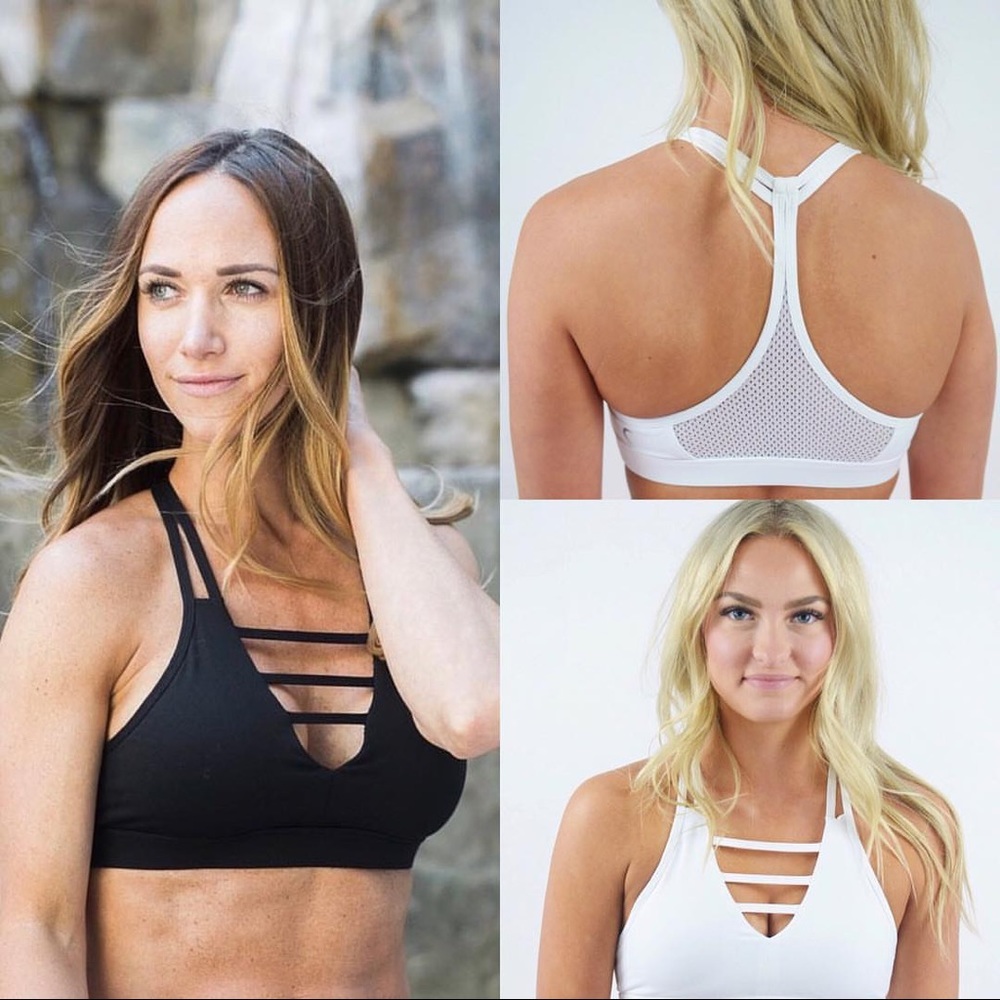 ISO Zyia Grid Bra in WHITE or BLACK in SIZE XL